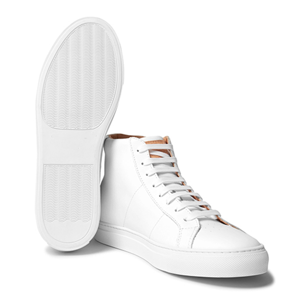 Men's All White High Top Sneakers | China Shoe Factory - China Shoe ...